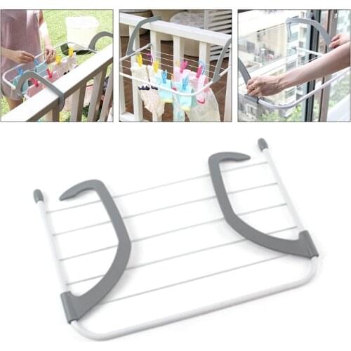 Multifunctional Collapsible Windproof Foldable Clothes Hanger Drying Rack Underwear Socks Towels Cloth Pants Hanging Dryer House