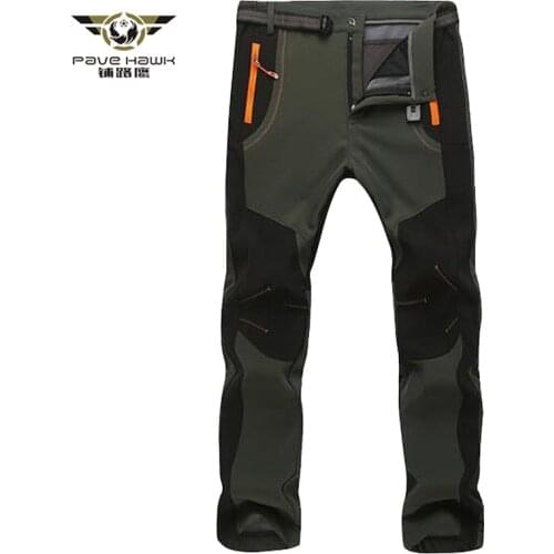 Mens Winter Warm Cargo Stretch Pants Women Casual Fleece Snow Pants Waterproof Soft Shell Long Trousers Tactical Work Pants 5XL