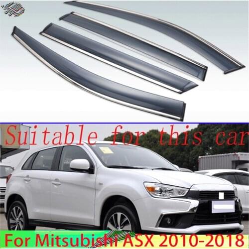 For Mitsubishi ASX 2010-2018 Plastic Exterior Visor Vent Shades Window Sun Rain Guard Deflector 4pcs