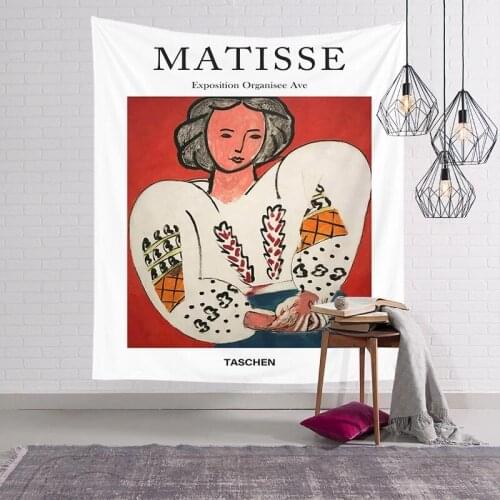 Psychedelic Colorful Artist Matisse Tapestry Painting Wall Tapestry Ouija Living Room Decoration Small Tapestry Home Decor