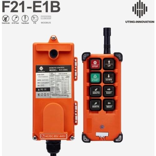Free Ship Industrial Remote Control F21-E1B 8 Buttons Hoist Lift Switch 1 Receiver 1 Transmitter for Truck Hoist Crane
