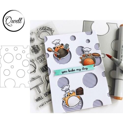 QWELL Cheeses Plate Pattern Background Metal Cutting Dies Stencil For DIY Scrapbooking Cards Crafts Album Embossing 2020 New