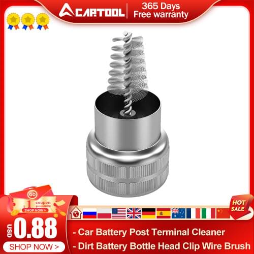 Auto Car Battery Brush Wash Cleaning Tools Car Battery Post Terminal Cleaner Dirt Battery Bottle Head Clip Wire Brush Tools