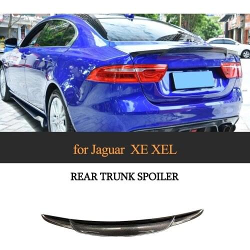 Carbon Fiber Rear Trunk Boot Lip Spoiler for Jaguar XE XEL 2017 2018