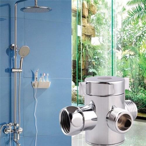 Three Head Function Switch Adapter Control Valve 3 Way Tee Connector Shower Head Diverter Valve For Toilet Bidet Shower