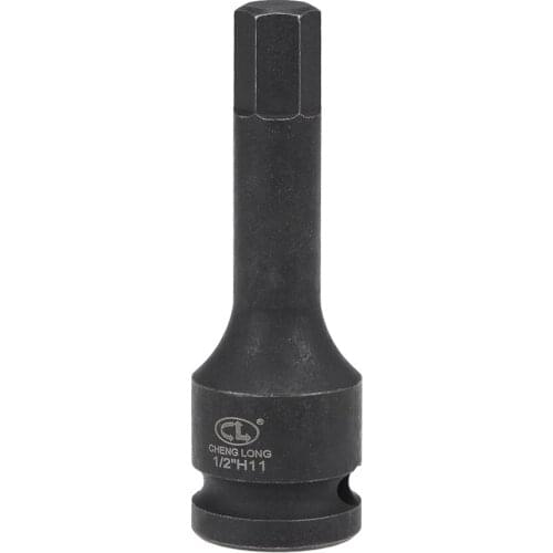 Uxcell 1/2-Inch Drive x 11mm Impact Hex Bit Socket, Metric 3" Length, Cr-Mo