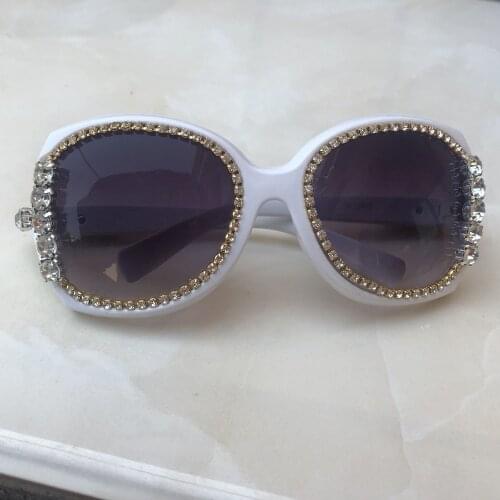 ZAOLIHU Diamond Women Sunglasses Gold Crystal Bling Female Eyewear UV400 Trend Sun Glasses Plastic Gafas de sol