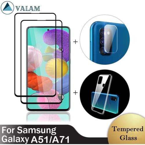For Samsung A51 Glass For Samsung Galaxy A51 A71 Tempered Glass Screen Protector Full cover For Samsung A51 A71 Glass