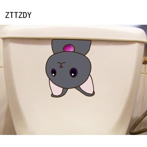 ZTTZDY 17.9*21CM Cartoon Cat Fashion Home Wall Sticker Bedroom Toilet Decals Decoration T3-0162