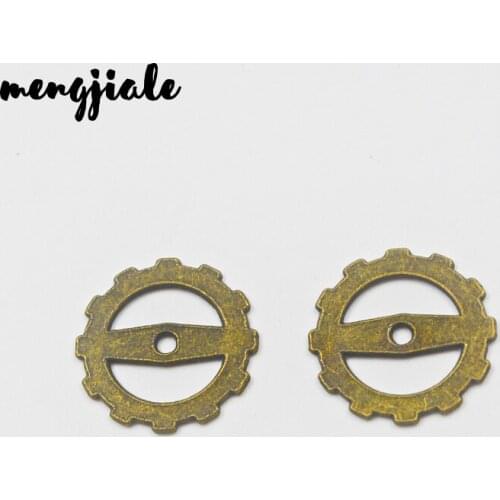 20pcs/lot Antique bronze Steampunk Gear Pendant Alloy DIY Fashion charm Bracelet Necklace Jewelry Accessories 20mm Dia