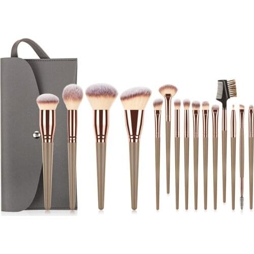 7/10/15Pcs Makeup Brushes Set With Bag Wooden Handle For Eye Shadow Powder Foundation Lip Professional Beauty Tool Make Up Brush