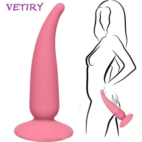 VETIRY Anal Plug Silicone Butt Plug Anal Sex Toys for Women Men With Sucker G-spot Massage Female Masturbator Soft Sex Products
