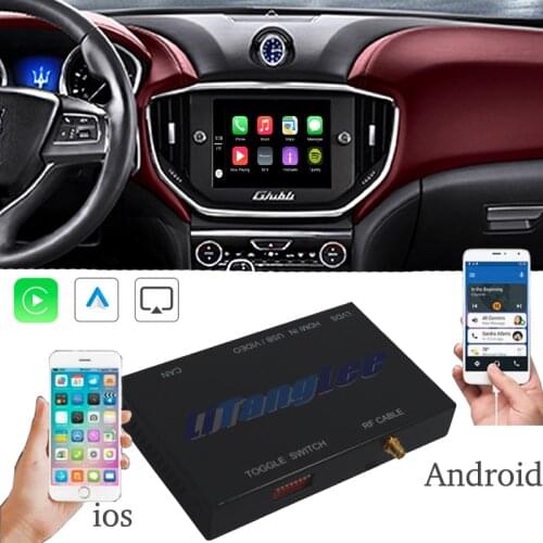 Car Camera Carplay Decoder Adapter For Maserati Ghibli M157 2014~2016 Mirror Link Display Android Auto Play 360 BirdView