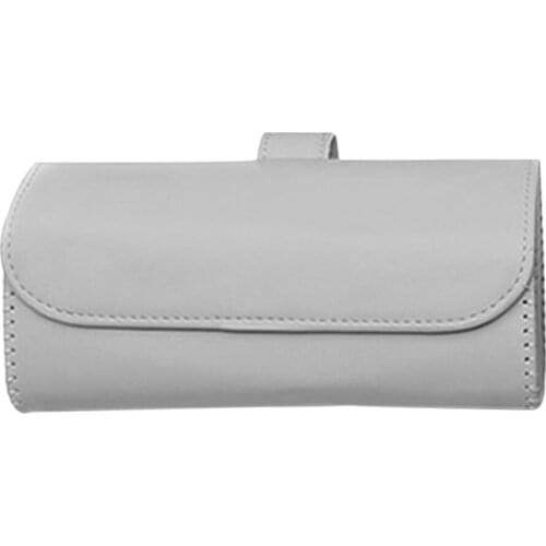 Car Sun Visor Sunglasses Holder Organizer Case Magnetic Storage Box (Grey)