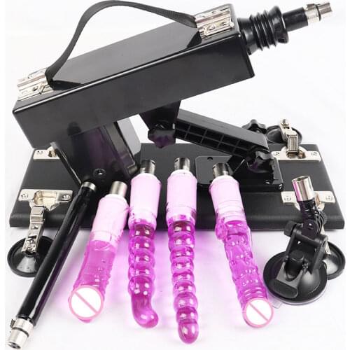 Basic Style Sex-Machine Masturbator for Men and Women With 4 Nozzles Dildos & Dildos Sucker, Love Retractable Machine Vibrator
