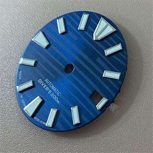 28.5mm Watch Dial Green Luminous Dial for NH35 Movement Watch Accessories