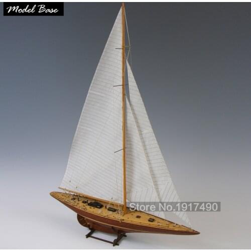 Wooden Ship Models Kits Diy Train Hobby Model Ship Assemblage 3d Laser Cut Wood Scale Model 1/80 Endeavour 1934 Boat Body