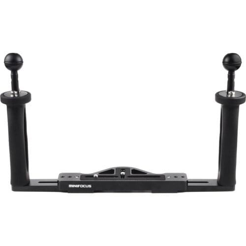 Dual Handheld Stabilizer Diving Underwater Camera Housings Tray/Grip Waterproof with Double Handle For Dome Port waterproof case