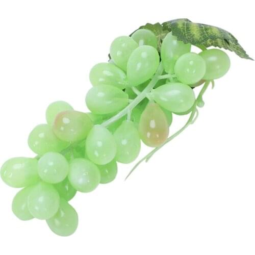 Artificial Plastic Fruit Grapes Cluster Home Office Decoration Green