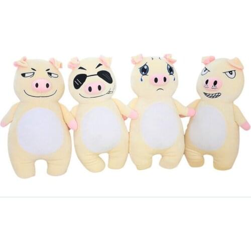 Cute pig plush toy rich funny expression pig about 35cm soft doll Christmas gift h2326