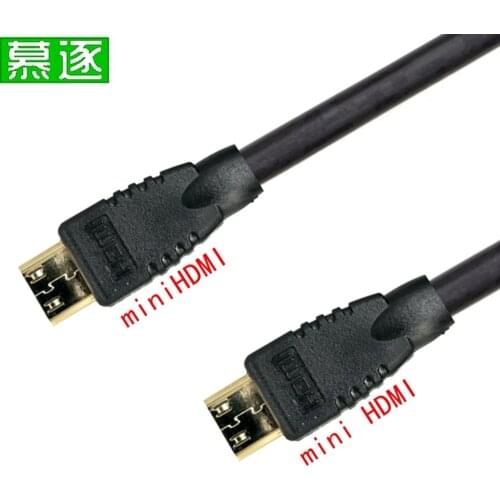 Gold Überzogene MINI ZU MINI HDMI-kompatibel Kabel Stecker 1080p 3D Männlichen-Männlichen high speed HDMI Kabel 0,5 Mfor TV kame