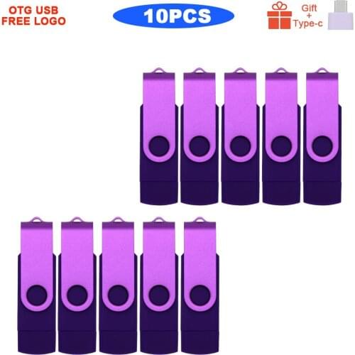 10PCS/lot Multifunctional OTG 3 IN 1 type-c USB 2.0 Flash Drive pendrive 128GB cle usb stick 16GB 32GB 64GB Pen Drive for phone