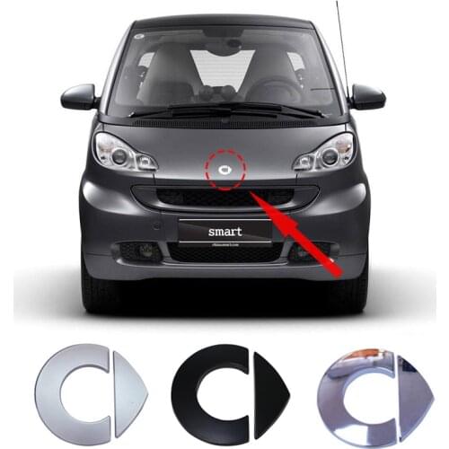 Car Front Rear Logo Sticker 3D Metal Exter Decoration Emblem Moulding Modification For Smart 451 453 fortwo forfour Accessories