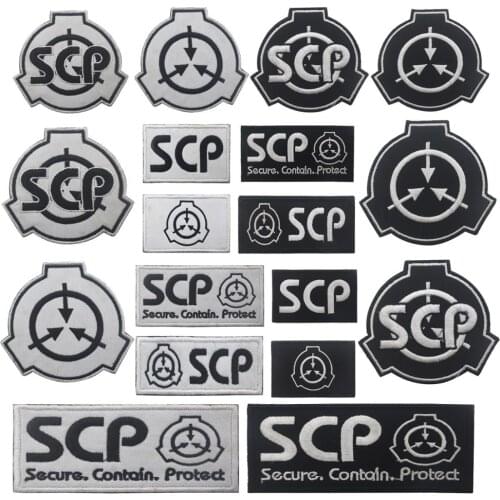 SCP Patches Special Containment Procedures Foundation Secure Contain Protect Embroidery Badge Applique For Jacket Jeans bag
