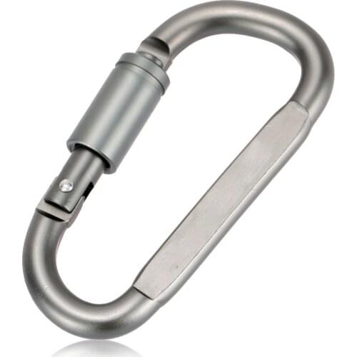 Outdoor Camping Climbing Button Aluminium Alloy Keychain Safety Buckle Carabiner Camping Hiking Hook Travel Kit Tools