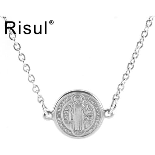 San Benito Necklace and bracelet The Saint Benedict Medal Charm choker Stainless Steel necklaces bracelets
