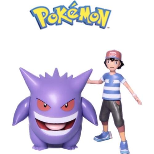 Pokemon 9CM Kawaii Gengar Pinches His Head And Sticks His Tongue Out Funny Halloween Handmade Toy Ash Ketchum Anime Characters