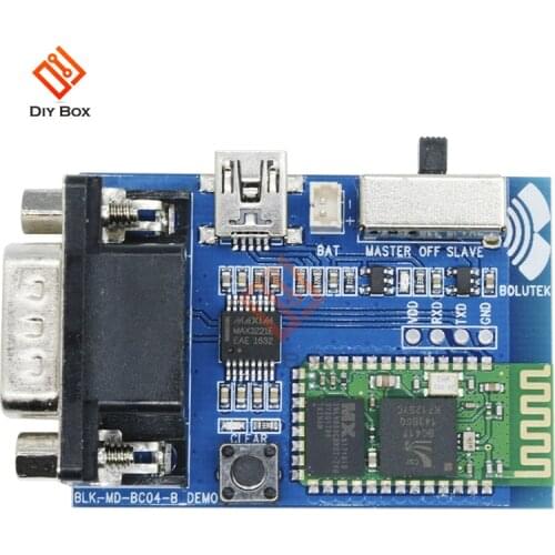 RS232 Bluetooth Serial Adapter Communication Master-Slave 2 Modes 5V Mini USB Bluetooth Serial Port Profile BC04-B