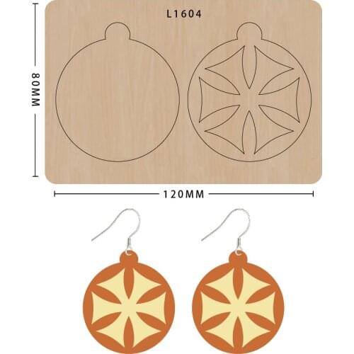 Cutting dies for scrapbooking new wooden die mould earring Suitable for common die-cutting machines in the market