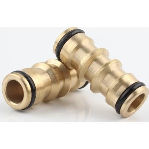 Pure Brass 16mm Straight Quick Connector 1/2 inch Water Pipe Hose Repair Joints Connect 1/2'' 16mm Water Pipe Garden Irrigation