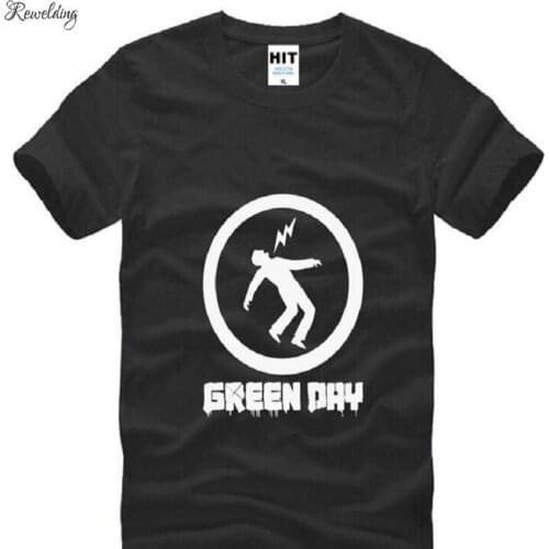 Rock Band Green Day Printed T Shirt Men Hip Hop Short Sleeve O Neck Cotton Man T-Shirt Cool Tee Shirt Homme Camisa Masculina