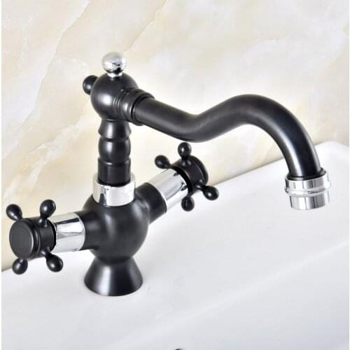Black Oil Rubbed Bronze Silver Chrome Brass Kitchen Bathroom Vessel Sink Basin Swivel Spout Faucet Mixer Water Tap anf491