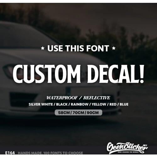 Geeksticker Custom Car Sticker Name Text JAYJOE Customize Decal For Cars Auto Motorcycle Bumper Window Door Body Car Stickers