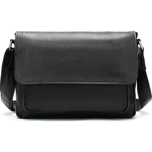 Fashion Man Genuine Leather Shoulder Bags Men Briefcase Luxury Real Cow Leather Messenger Bag Male Laptop Business Crossbody Bag