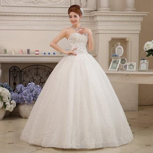Wedding Dress Plus Size Bride Large Size Strapless Diamond Wedding Dresses Ball Gowns Bridal Princess Embroidery Dresses