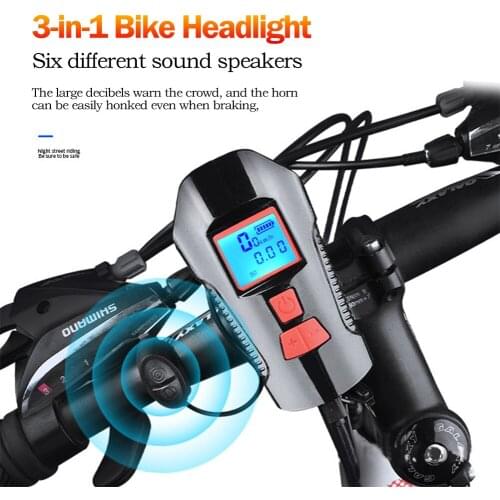 3 in 1 Bicycle Light Front Bike Light Cycling Headlight Waterproof Flashlight USB Rechargeable Bicycle Lights Bike Accessories
