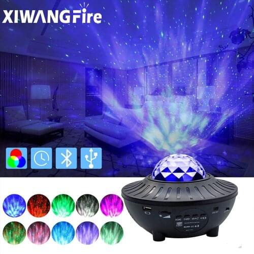 LED Rotate Star Galaxy Projector Ocean Wave Night Light Room Decor Starry Sky Porjectors Luminaria Decoration Bedroom Lamp Gifts