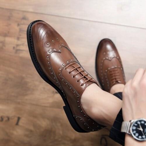 High Quality Mens Business Shoes Casual Block Wedding Mens Dress Shoes Large Mens Loafers Moccasin Homme Men Driving Shoes