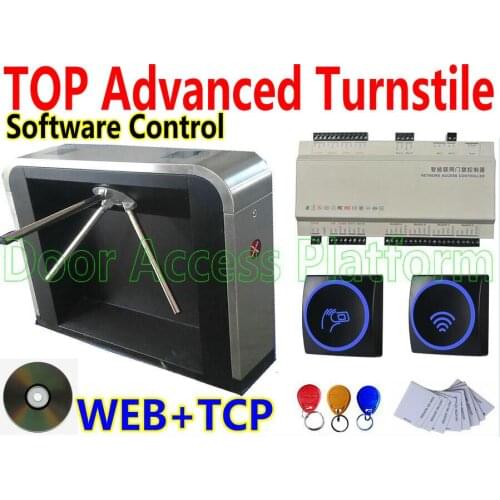 Top Quality Advanced Turnstile kit RFID Access in+out EM Card Access Gate Reader IP Network Access Controller Turnstile Security