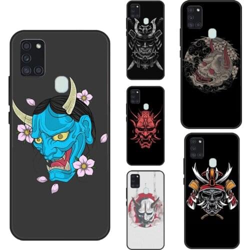 Japanese Samurai Oni Mask For Samsung A71 A51 A11 A31 A41 A21S A20e A50 A70 A40 A10 A02S A12 A32 A42 A52 A72 Cover
