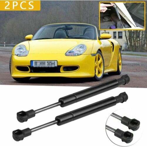 1Pair Black Front Hood Lift Struts Support Shock Gas Cylinder For Porsche 911 Boxster Stainless Steel