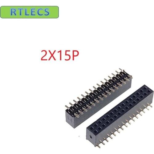 100pcs 2x15 P 30 pin 1.27mm Pitch Pin Header Female dual row SMT straight Surface Mount PCB Rohs Lead free