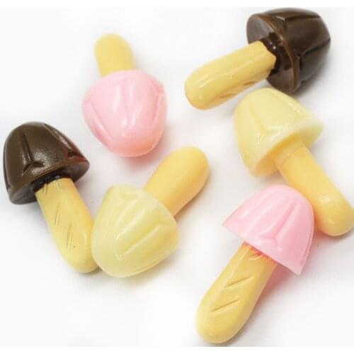 20/50pcs Resin Simulation Solid Mushroom Chocolate Candy Kawaii Cabochons Crafts DIY Home Wedding Decorations
