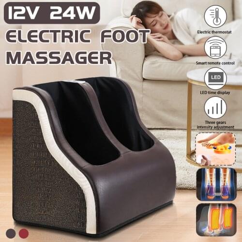 220V Electric Heating Foot Body Leg Massager Shiatsu Kneading Roller Vibrator Machine Reflexology Calf Leg Pain Relief Relax