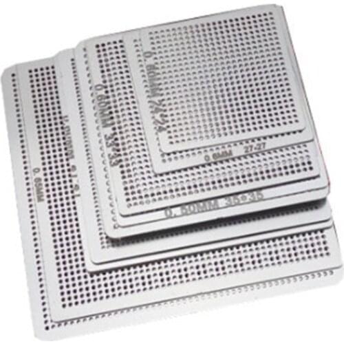 36Pcs Commonly Used Laptop Repair Steel Mesh,BGA Reballing Tin Net,Graphics Card Stencils,BGA Reballing Stencil CPU Chip