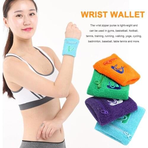 4PCS Fashion New Men Women Wrist Wallet Pouch Band Zipper Running Travel Gym Cycling Safe Coin Purse Change Sport Bag